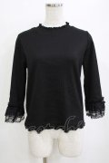 axes femme / レース重ねデザイン袖プルオーバー Free ブラック H-26-01-20-061-AX-TO-NS-ZH