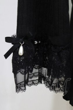 画像4: axes femme / レース重ねデザイン袖プルオーバー Free ブラック H-26-01-20-061-AX-TO-NS-ZH