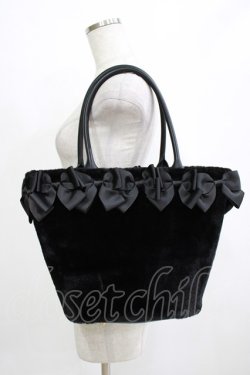 画像2: m petit by misako / NINA'Sコラボ リボンファーバッグ  ブラック H-26-01-20-063-LO-BG-NS-ZH