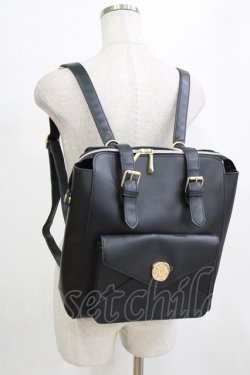 画像1: m petit by misako / AMリュック  ブラック H-26-01-20-067-LO-BG-NS-ZH