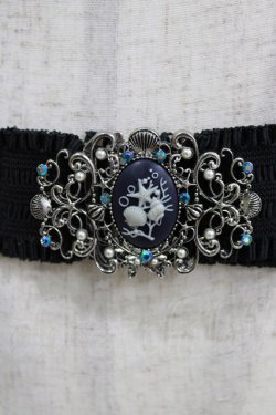 画像2: axes femme / アクアマリンカメオ風ベルト Free ブラック H-26-01-20-069-AX-ZA-NS-ZH