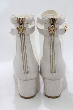 画像3: axes femme / オープントゥレースブーツ L(24.5cm) ベージュ H-26-01-20-074-AX-SH-NS-ZH