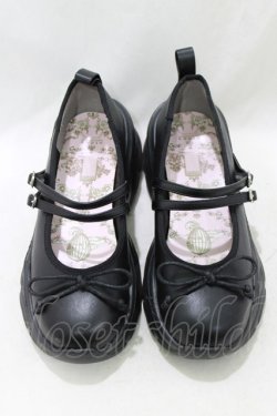 画像1: m petit by misako / AMNIリボンバレエ M ブラック H-26-01-20-076-LO-SH-NS-ZH