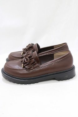 画像2: m petit by misako / AMリボンフリルローファー M ブラウン H-26-01-20-077-LO-SH-NS-ZH