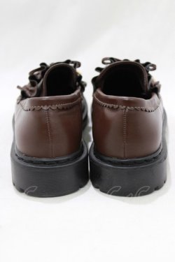 画像3: m petit by misako / AMリボンフリルローファー M ブラウン H-26-01-20-077-LO-SH-NS-ZH