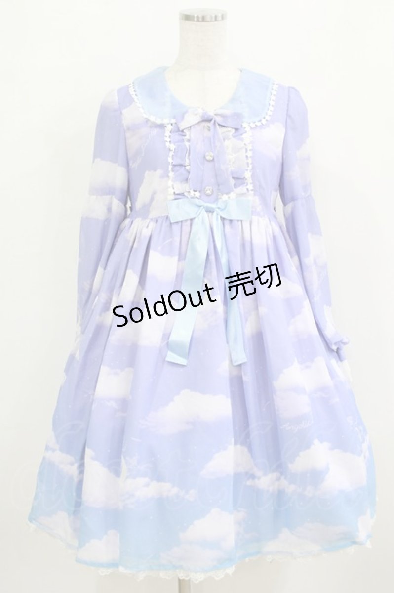 画像1: Angelic Pretty / Misty Sky Brilliant ColorワンピースSet Free Aqua Symphony(ラベンダー×サックス) H-26-01-20-079-AP-OP-NS-ZH (1)