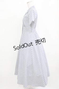 画像2: an another angelus / レトロギンガム開衿ワンピース Free BLUE×WH H-26-01-20-007-CA-OP-NS-ZH