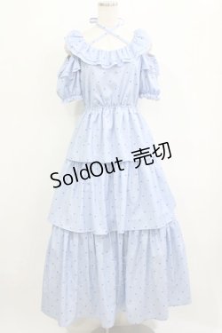 画像1: Ank Rouge / ハートdotオフショルロングワンピース M サックス H-26-01-20-008-CA-OP-NS-ZH