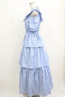 画像2: Ank Rouge / ハートdotオフショルロングワンピース M サックス H-26-01-20-008-CA-OP-NS-ZH