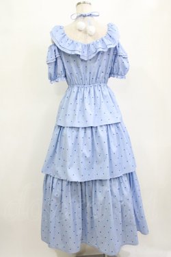 画像3: Ank Rouge / ハートdotオフショルロングワンピース M サックス H-26-01-20-008-CA-OP-NS-ZH