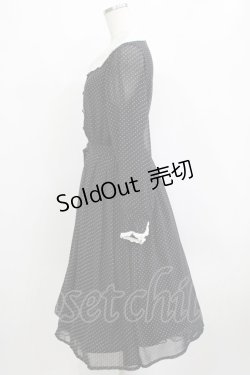 画像2: Fi.n.t / カットワーク開衿ドット柄ワンピース Free ブラック H-26-01-20-010-CA-OP-NS-ZH