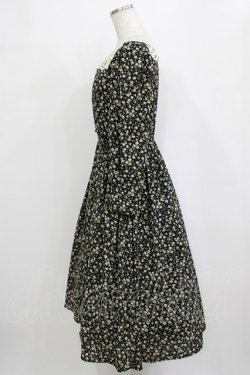 画像2: an another angelus / レース衿小花柄ロングワンピース Free Black H-26-01-20-011-CA-OP-NS-ZH