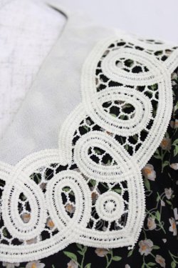 画像5: an another angelus / レース衿小花柄ロングワンピース Free Black H-26-01-20-011-CA-OP-NS-ZH