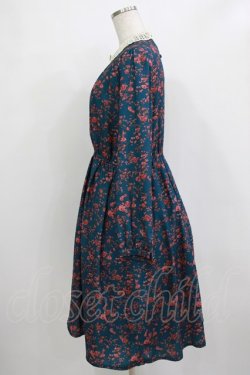 画像2: an another angelus / カメオブローチ付き壁紙花柄ワンピース Free GREEN H-26-01-20-015-CA-OP-NS-ZH