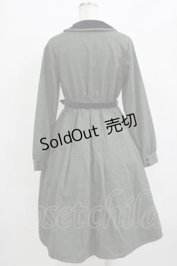 画像3: Fi.n.t / 別珍使いダブル釦チェックワンピース Free GREEN×NV H-26-01-20-016-CA-OP-NS-ZH