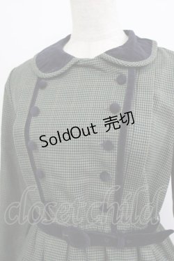 画像4: Fi.n.t / 別珍使いダブル釦チェックワンピース Free GREEN×NV H-26-01-20-016-CA-OP-NS-ZH