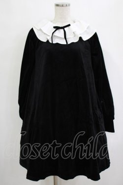 画像1: Ank Rouge / ベロアワンピース M ブラック H-26-01-20-020-CA-OP-NS-ZH