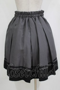 画像3: axes femme / ビット付きバイカラーストライプスカート M グレー H-26-01-20-022-AX-SK-NS-ZH