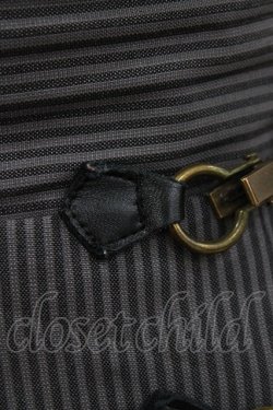 画像4: axes femme / ビット付きバイカラーストライプスカート M グレー H-26-01-20-022-AX-SK-NS-ZH