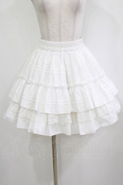 画像1: Jamie エーエヌケー / フリル&レースティアードスカート M オフ H-26-01-20-023-LO-SK-NS-ZH