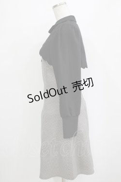 画像2: Fi.n.t / スカラップ使いレイヤードチェックワンピース Free BLACK×GY H-26-01-20-024-CA-OP-NS-ZH