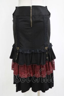 画像3: Ozz oneste / 薔薇刺繍タイトスカート  黒 H-26-01-21-025-OO-SK-KB-ZH