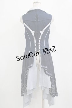 画像3: Ozz oneste / 薔薇刺繍オーバー付きベスト F 紺 H-26-01-21-027-OO-TO-KB-ZH