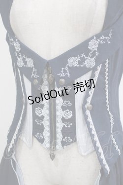 画像4: Ozz oneste / 薔薇刺繍オーバー付きベスト F 紺 H-26-01-21-027-OO-TO-KB-ZH