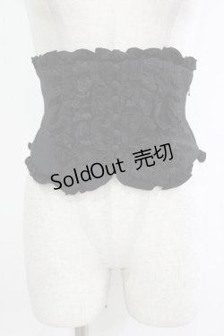 画像1: Sheglit / フリルリボンコルセット  ブラック H-26-01-21-031-EL-ZA-KB-ZH