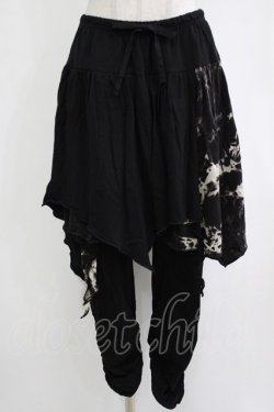 画像1: ALGONQUINS / レイヤードパンツ  黒 H-26-01-21-036-AL-PA-KB-ZH