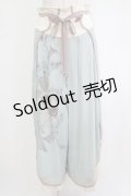 Ozz oneste / 和チャイナワイドパンツ  サックス H-26-01-21-038-OO-PA-KB-ZH