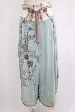 画像1: Ozz oneste / 和チャイナワイドパンツ  サックス H-26-01-21-038-OO-PA-KB-ZH