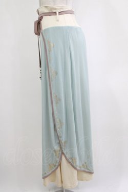 画像2: Ozz oneste / 和チャイナワイドパンツ  サックス H-26-01-21-038-OO-PA-KB-ZH