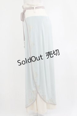 画像2: Ozz oneste / 和チャイナワイドパンツ  サックス H-26-01-21-038-OO-PA-KB-ZH