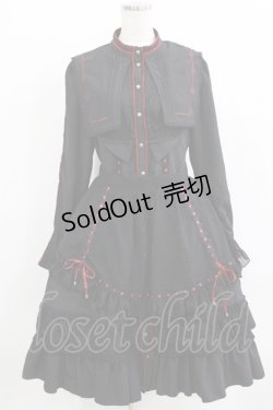 画像1: Ozz oneste / Elegant Roseワンピース  ブラック×レッド H-26-01-21-004-OO-OP-KB-ZH