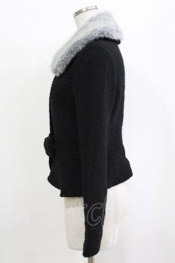 画像2: Emily Temple cute / ファーカラーショートコート  クロ H-26-01-21-039-ET-CO-KB-ZH