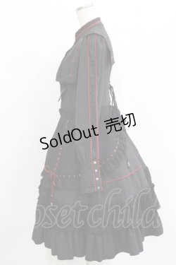 画像2: Ozz oneste / Elegant Roseワンピース  ブラック×レッド H-26-01-21-004-OO-OP-KB-ZH