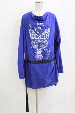 画像1: Deorart / ドレープネック・ベルト付バタフライカットソー L ブルー H-26-01-21-043-PU-TO-KB-ZH