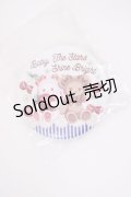 BABY,THE STARS SHINE BRIGHT / くみゃちゃんのCherry Strawberry柄缶バッジ  オフ/ブルー H-26-01-21-1012-BA-ZA-NS-ZH