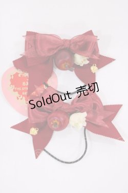 画像1: BABY,THE STARS SHINE BRIGHT / Pomme rougeリボンゴム  エンジ H-26-01-21-1016-BA-AC-NS-ZH