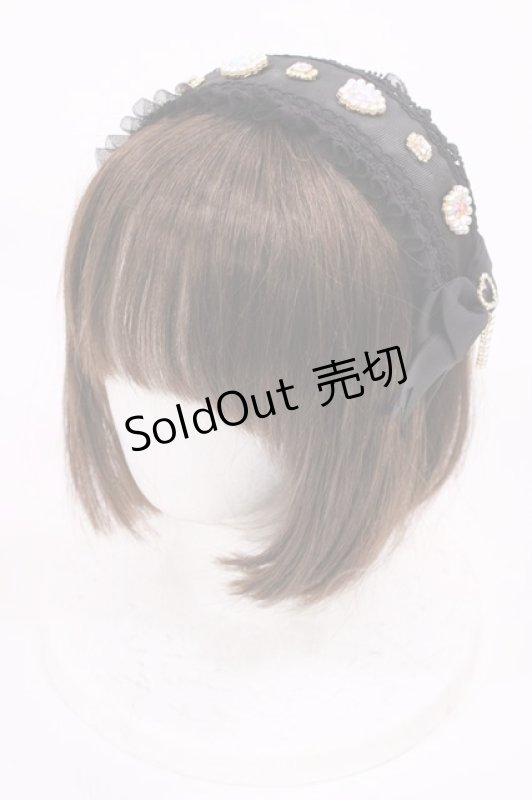 画像1: LIZ LISA / メニービジューヘッドライクカチューシャ  ブラック H-26-01-21-1018-LO-AC-NS-ZH (1)