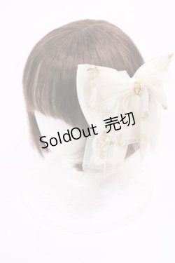 画像1: JESUS DIAMANTE / ロココドールベルサイユバレッタ  ベルサイユローズ柄/オフホワイト×ゴールド H-26-01-21-1020-JE-AC-NS-ZH