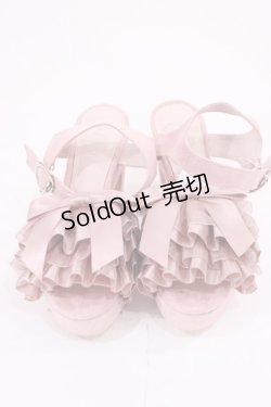 画像1: Honey Cinnamon / フリルリボンサンダル S ピンク H-26-01-21-1023-LO-SH-NS-ZH