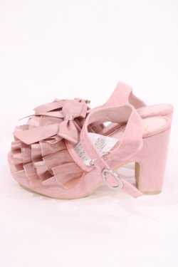 画像2: Honey Cinnamon / フリルリボンサンダル S ピンク H-26-01-21-1023-LO-SH-NS-ZH