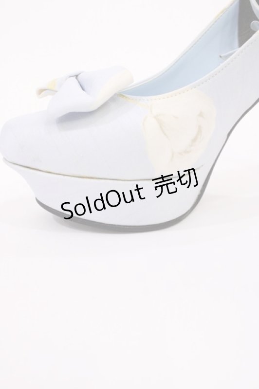 画像4: JESUS DIAMANTE / ロココLadyワンリボンパンプス S グランヴィルホワイトローズ・サックス H-26-01-21-1027-JE-SH-NS-ZH (4)