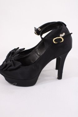 画像2: JESUS DIAMANTE / ロココLadyワンリボンパンプス S ブラック H-26-01-21-1028-JE-SH-NS-ZH