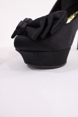 画像4: JESUS DIAMANTE / ロココLadyワンリボンパンプス S ブラック H-26-01-21-1028-JE-SH-NS-ZH