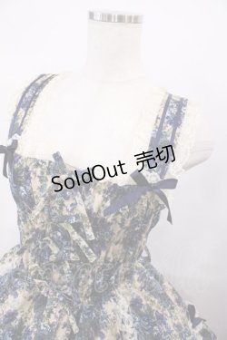 画像4: metamorphose / ゴブランプリントシャーリングティアードリボンジャンパースカート Free ブルー H-26-01-21-1035-ME-OP-NS-ZH