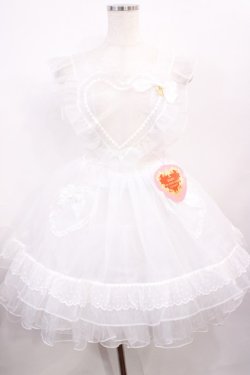 画像1: BABY,THE STARS SHINE BRIGHT / オーガンジーハートエプロン Free オフ H-26-01-21-1037-BA-OP-NS-ZH