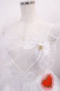 画像4: BABY,THE STARS SHINE BRIGHT / オーガンジーハートエプロン Free オフ H-26-01-21-1037-BA-OP-NS-ZH